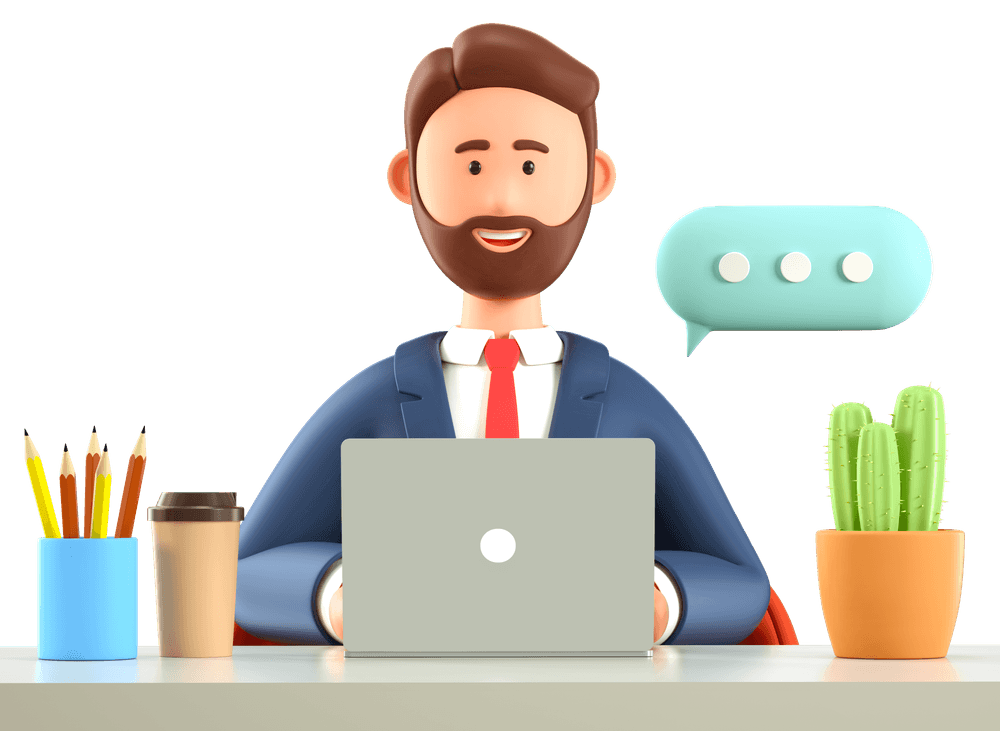 Businessman Working on Laptop