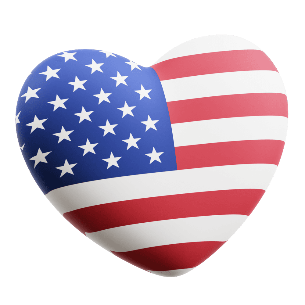 American Flag Heart